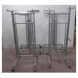 (4) Metal Rolling Retail Display Racks