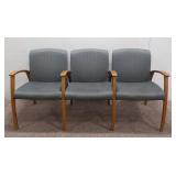Set of (3) Connected Waiting Room Chairs