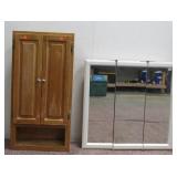 (2) Bathroom Cabinets (1) W/ Mirror Doors
