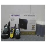 Motorola Walkie Talkies, Netgear Wifi Router