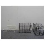 (2) Metal Folding Baskets & More