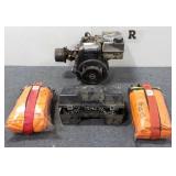 Tire Chains, (2) Safety Blankets, and Motor