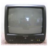 13" Older Box TV W/ Built in DVD Player & More