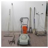 Vareity of Tools, (1) Bucket, & Electric Lawnmower