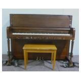 Dark Brown Everett Piano W/ Storage Bench  #113789