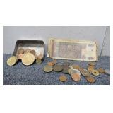 Collection of Old Coins, Guatamala Bills & More