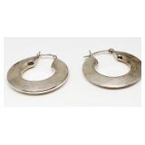 Gold Plated Hoop Earrings; 6.1 Grams