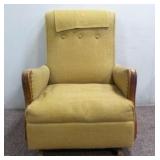 Vintage Mustard Colored Rocking Chair
