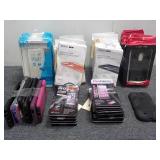 Assortment of Phone Cases and Screen Protectors