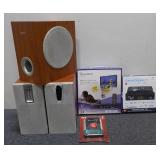 Phillips Speaker Set, Digital Converter Box & More