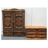 (2) Wooden Jewelry Boxes