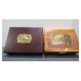 (2) Wooden Keep-Safe Boxes