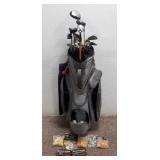 Nike Golf Bag w/ Mixed Clubs, Tee, Balls, and More