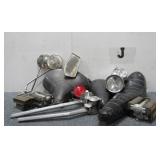 Assortment of Vintage Bike Parts (Seats, Mirrors)