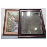 Landscape Cottage Print & Framed Mirror