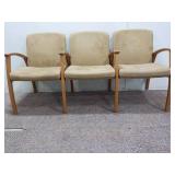 Set of 3 Attached Waiting Room Chairs