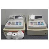 (2) XE-A101 Sharp Cash Registers & Receipt Tape