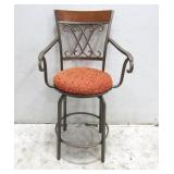 Metal Padded Stool - 24" Tall