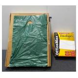 Box of Dark Green 16" x 4" x 24" Merchandise Bags