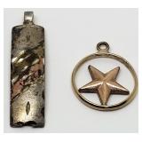 Two Pendants, 1.3 Grams