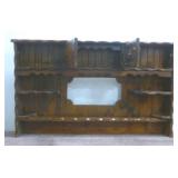 Dark Solid Wood Headboard 80" X 11" X 47"