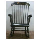 Black Wooden Rocking Chair 24" x 42" x 28"