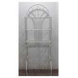 White Metal 3-Shelf Rack