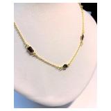 Sterling Silver  Assorted Gemstone Necklace