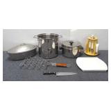 Vintage Baster, Stock Pot, Utensils, & More