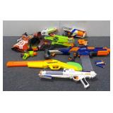 (8) Nerf Guns, (2) Nerf Vests, and More