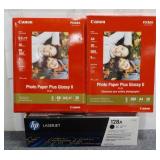 HP Laserjet Black Ink & Canon Photo Paper