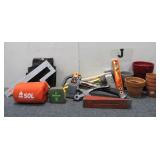 Fiskars Hatchet, Hand-Axes, Small Planters, etc.