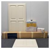 (1) Box Vinyl Plank, Lg. & Sm. Panels, Light, etc.