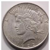 1922 Silver Liberty Peace Dollar