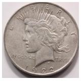 1922 Silver Liberty Peace Dollar