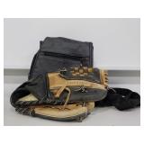 Black Purse & Baseball Mitt