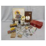 Vintage Red Jewelry Box, Shoe Brush, & More