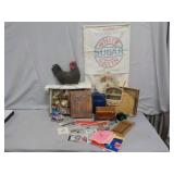 Vintage Collectible Pieces Including Sugar Sack