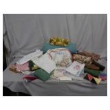 Assorted Linens, Blanket, &More