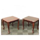 (2) Wood End Tables