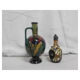 (2) Beautiful Vases In Scripted "Gaudia"