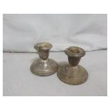 (2) Sterling Silver Candle Holders