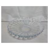 Very Large Clear Glass Bowl 18" In Diameter