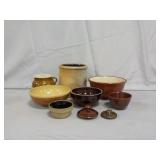 Brown Bowls Of Different Sizes & More