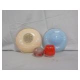 (2) Glass Light Shades 12" in Diameter