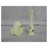 (2) Fenton Handpainted Pieces Of Home Décor