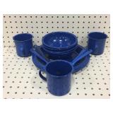 (15) Piece Enamel Dish Set