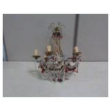 Red & Clear Chandelier