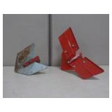 (2) Red Metal Plows 120" Wide/10" Wide