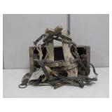 Old Wood Horse Plow Harness & Wooden Box